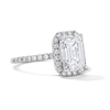 Thumbnail Image 5 of 3-1/2 CT. T.W. Emerald-Cut Certified Lab-Grown Diamond Frame Engagement Ring in 14K White Gold (F/VS2)