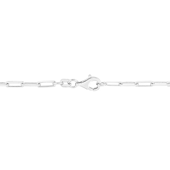 3.0mm Diamond-Cut Paper Clip Chain Necklace in Hollow Sterling Silver - 20"
