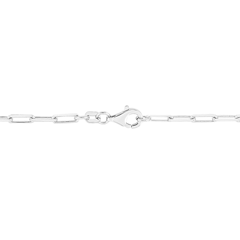 Main Image 2 of 3.0mm Diamond-Cut Paper Clip Chain Necklace in Hollow Sterling Silver - 20"