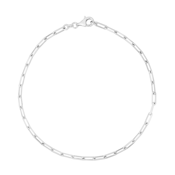 3.0mm Diamond-Cut Paper Clip Chain Necklace in Hollow Sterling Silver - 18"