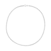 Thumbnail Image 2 of 4.0mm Diamond-Cut Brilliance Bead Chain Necklace in Solid Sterling Silver - 18"