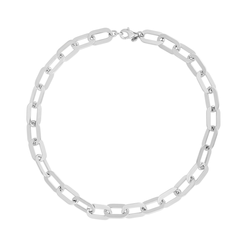 Main Image 1 of 10.3mm Paper Clip Chain Bracelet in Hollow Sterling Silver - 8"