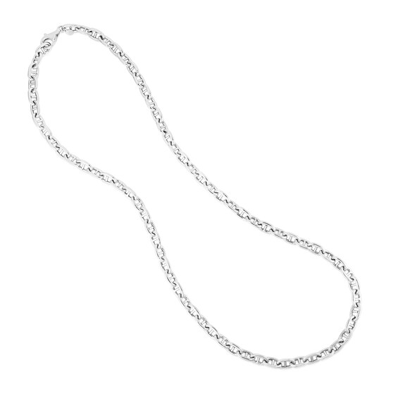 5.9mm Puff Mariner Chain Necklace in Hollow Sterling Silver - 18"