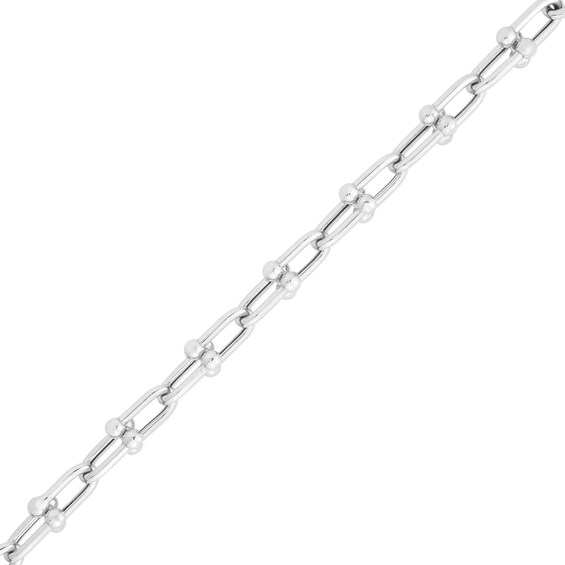9.2mm Oval Link Chain Bracelet in Hollow Sterling Silver - 8"