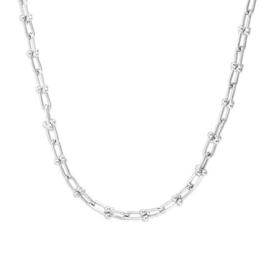6.0mm Oval Link Chain Necklace in Hollow Sterling Silver - 20"