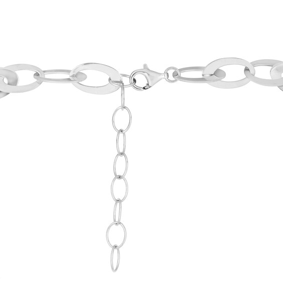 8.7mm Oval Link Chain Bracelet in Hollow Sterling Silver - 9"