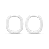Thumbnail Image 2 of 16.6mm Rectangular Huggie Hoop Earrings in Sterling Silver