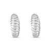Thumbnail Image 2 of 16.0mm Twist J-Hoop Earrings in Sterling Silver
