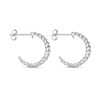 Thumbnail Image 3 of 16.0mm Twist J-Hoop Earrings in Sterling Silver