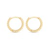 Thumbnail Image 3 of Curb Chain Link Huggie Hoop Earrings in 14K Gold