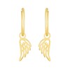 Thumbnail Image 1 of Wing Drop Hoop Earrings in 14K Gold