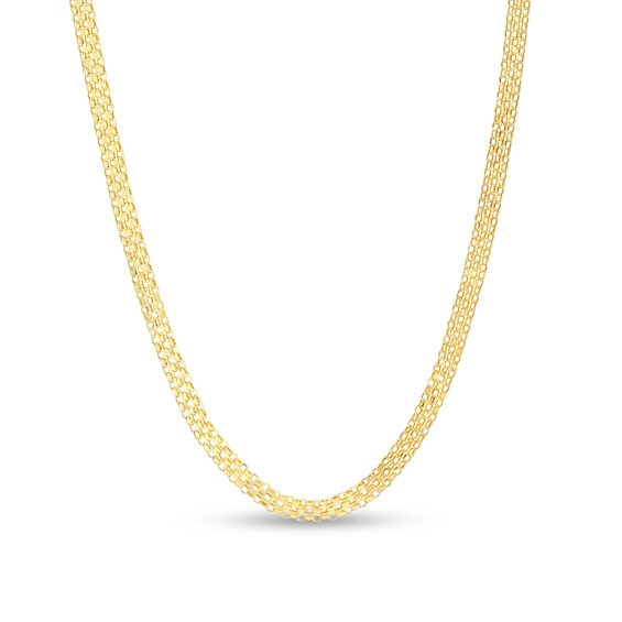 3.5mm Bismark Chain Necklace in Hollow 14K Gold - 16â