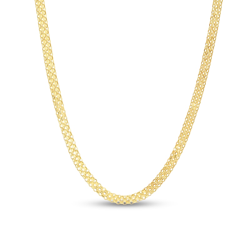 Main Image 1 of 3.5mm Bismark Chain Necklace in Hollow 14K Gold - 18"