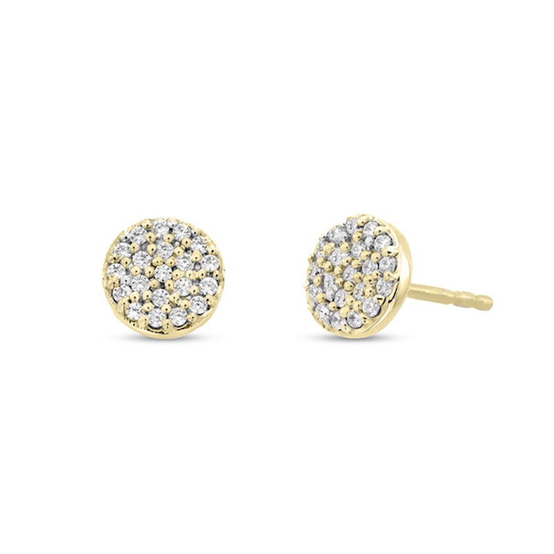 Main Image 1 of 1/10 CT. T.W. Multi-Diamond Stud Earrings in 10K Gold