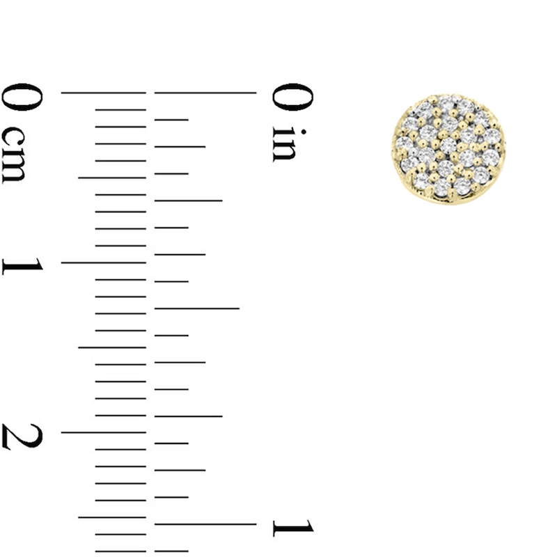 Main Image 2 of 1/10 CT. T.W. Multi-Diamond Stud Earrings in 10K Gold