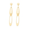 Thumbnail Image 1 of Open Oval Link Drop Earrings in 14K Gold