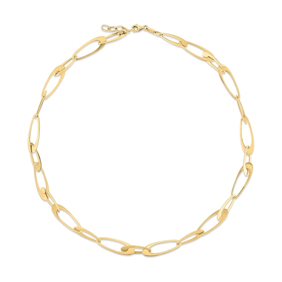 5.4mm Oval Link Chain Necklace in 14K Gold - 18.25”