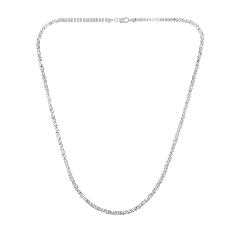 Main Image 2 of Diamond-Cut Ice Chain Necklace in 14K White Gold - 18"