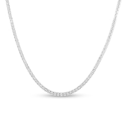 Diamond-Cut Ice Chain Necklace in 14K White Gold - 20”