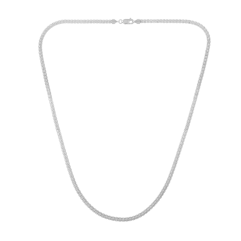 Main Image 2 of Diamond-Cut Ice Chain Necklace in 14K White Gold - 20”