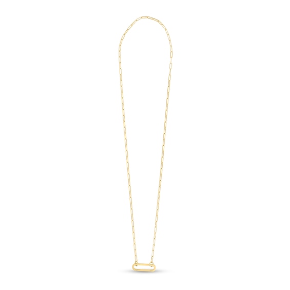 2.0mm Paper Clip Chain Necklace in 14K Gold - 18"