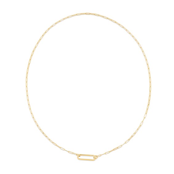 2.0mm Paper Clip Chain Necklace in 14K Gold - 18"