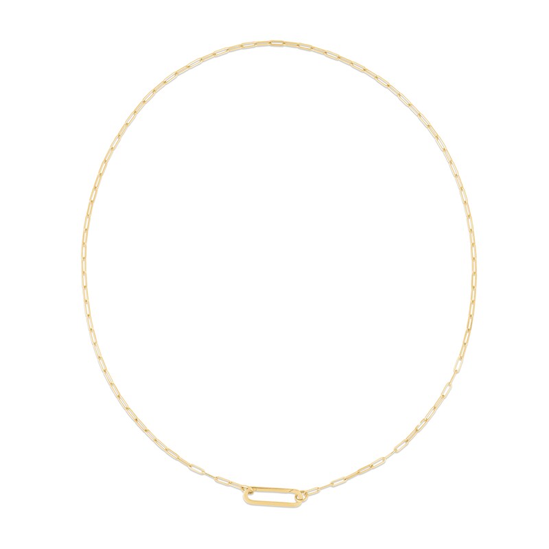 Main Image 2 of 2.0mm Paper Clip Chain Necklace in 14K Gold - 18"