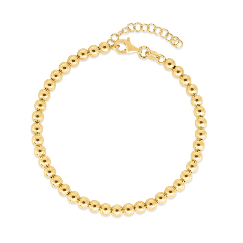 Main Image 1 of 4.0mm Bead Chain Bracelet in 14K Gold - 9”