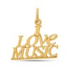 Thumbnail Image 1 of Basketball Necklace Charm in Solid 14K Gold