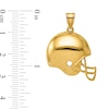 Thumbnail Image 2 of Football Helmet Necklace Charm in Solid 14K Gold
