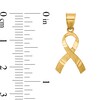 Thumbnail Image 2 of Diamond-Cut Awareness Ribbon Necklace Charm in Solid 14K Gold