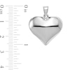 Thumbnail Image 2 of Puffed Heart Necklace Charm in Hollow 14K White Gold