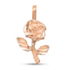 Thumbnail Image 1 of Diamond-Cut Rose Necklace Charm in Solid 14K Rose Gold