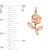 Thumbnail Image 2 of Diamond-Cut Rose Necklace Charm in Solid 14K Rose Gold