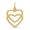 Thumbnail Image 1 of Layered Double Heart Necklace Charm in Solid 14K Gold