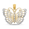 Thumbnail Image 1 of Diamond-Cut Butterfly Necklace Charm in Solid 14K Two-Tone Gold