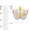 Thumbnail Image 2 of Diamond-Cut Butterfly Necklace Charm in Solid 14K Two-Tone Gold