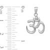 Thumbnail Image 2 of Om Symbol Necklace Charm in Solid 14K White Gold