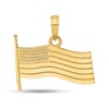 Thumbnail Image 1 of American Flag Necklace Charm in Solid 14K Gold