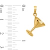 Thumbnail Image 2 of 3D Tilted Martini Glass Necklace Charm in Solid 14K Gold