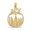 Thumbnail Image 1 of New York Apple Cutout Necklace Charm in Solid 14K Gold