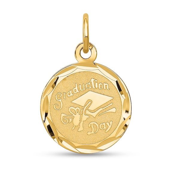 Diamond-Cut âGraduation Dayâ Charm in Solid 14K Gold