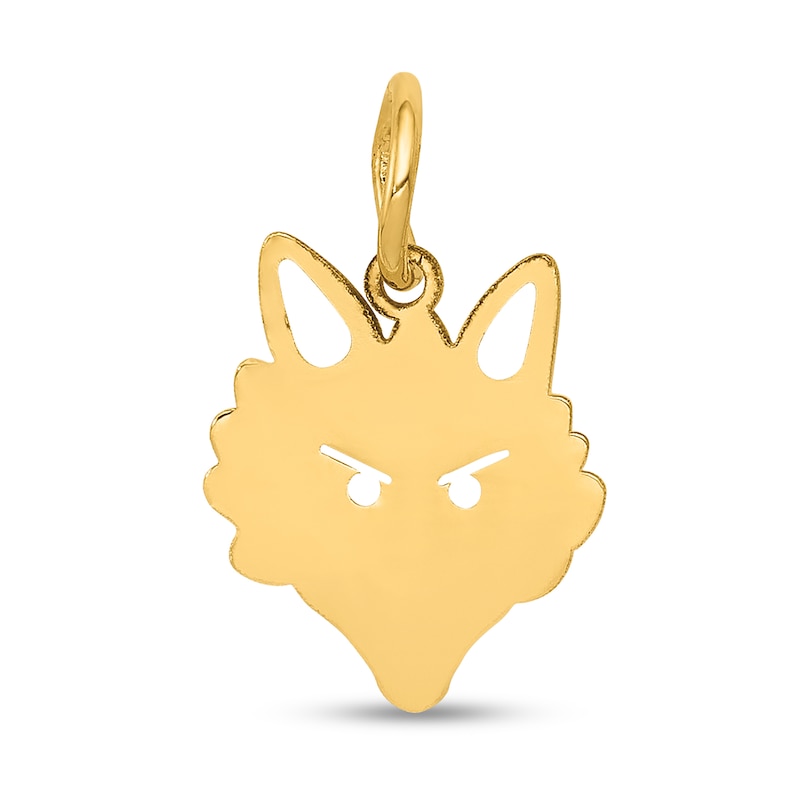 Main Image 1 of Fox Head Cutout Charm in Solid 14K Gold