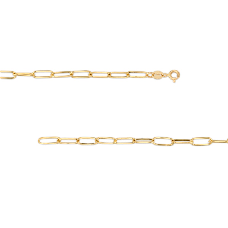 Main Image 3 of 3.65mm Paper Clip Chain Necklace in Hollow 14K Gold - 24”