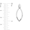 Thumbnail Image 2 of Marquise-Shaped Open Drop Earrings in Solid Sterling Silver