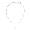 Thumbnail Image 2 of Twist Oval-Link Pendant in Sterling Silver - 17.5”
