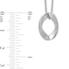 Thumbnail Image 3 of Twist Oval-Link Pendant in Sterling Silver - 17.5”