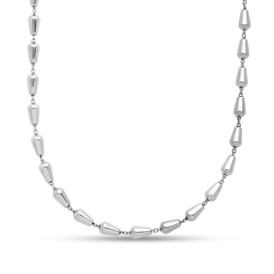 3.0mm Cone-Shaped Bead Chain Necklace in Sterling Silver - 18"