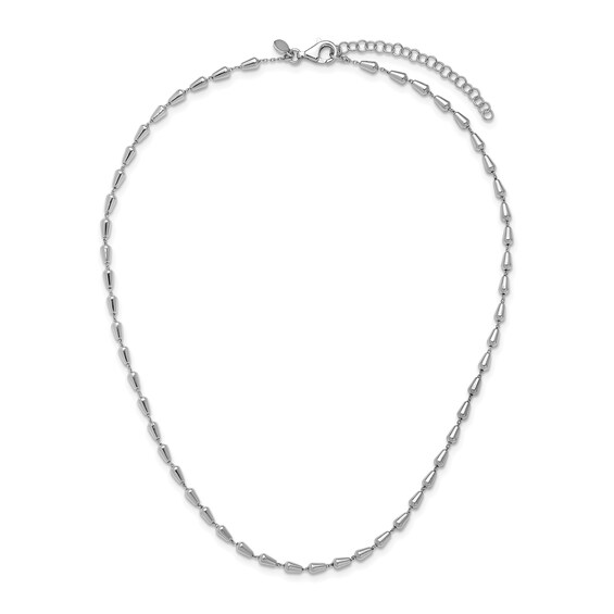 3.0mm Cone-Shaped Bead Chain Necklace in Sterling Silver - 18"