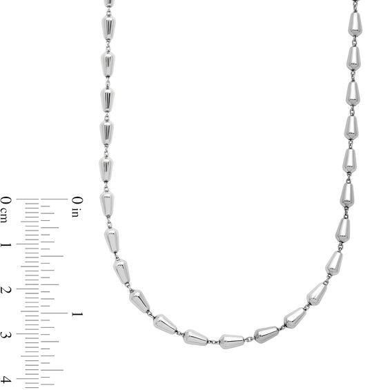 3.0mm Cone-Shaped Bead Chain Necklace in Sterling Silver - 18"
